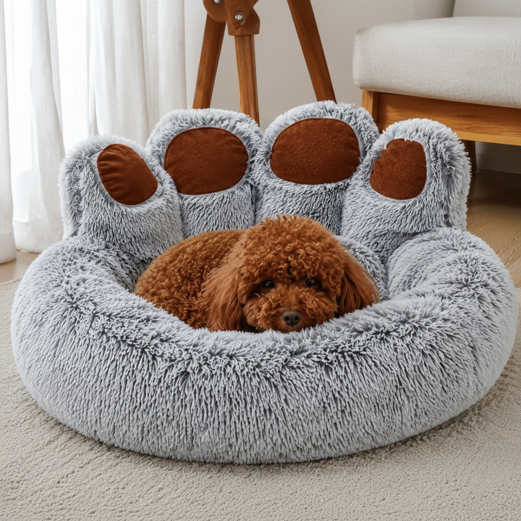Fluffy Plush Dog Bed